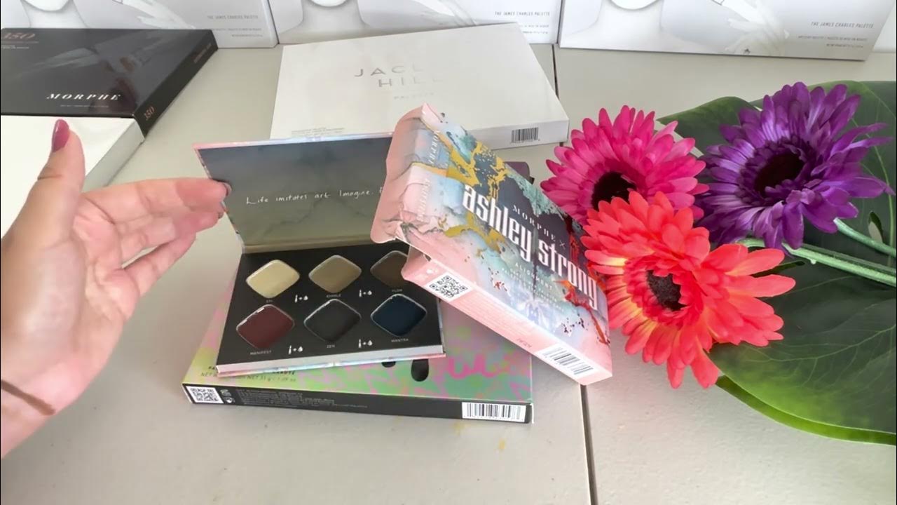 MORPHE X ASHLEY STRONG ALIGNMENT CAKE LINER PALETTE unboxing swatches
