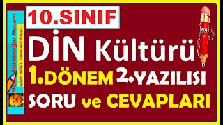 10.Sinif Di̇n Kültürü Ve Ahlak Dersi̇ 1.Dönem 2.Yazili Soru Ve Cevaplari 2023 Di̇n 10.Sinif Yazilisi