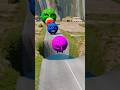 Big &amp; Small Moon Cars vs Giant Pit Crash #1 - BeamNG.Drive