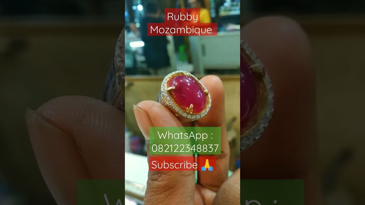 Rubby Mozambique || ring silver#short#permata