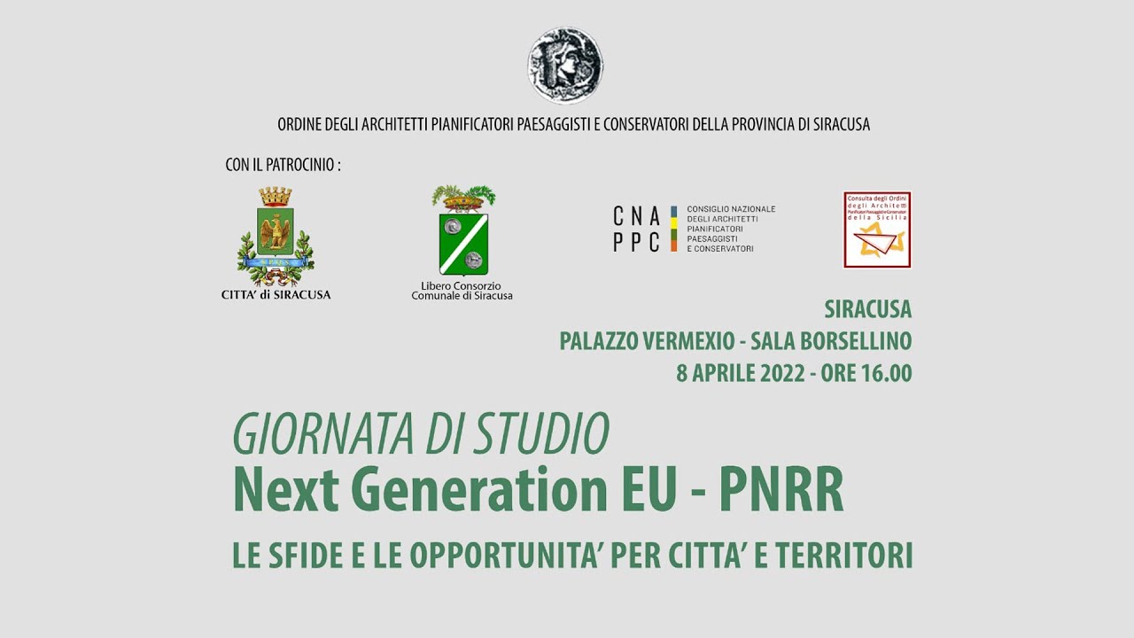 Giornata di studio - next generation EU-PNRR - YouTube