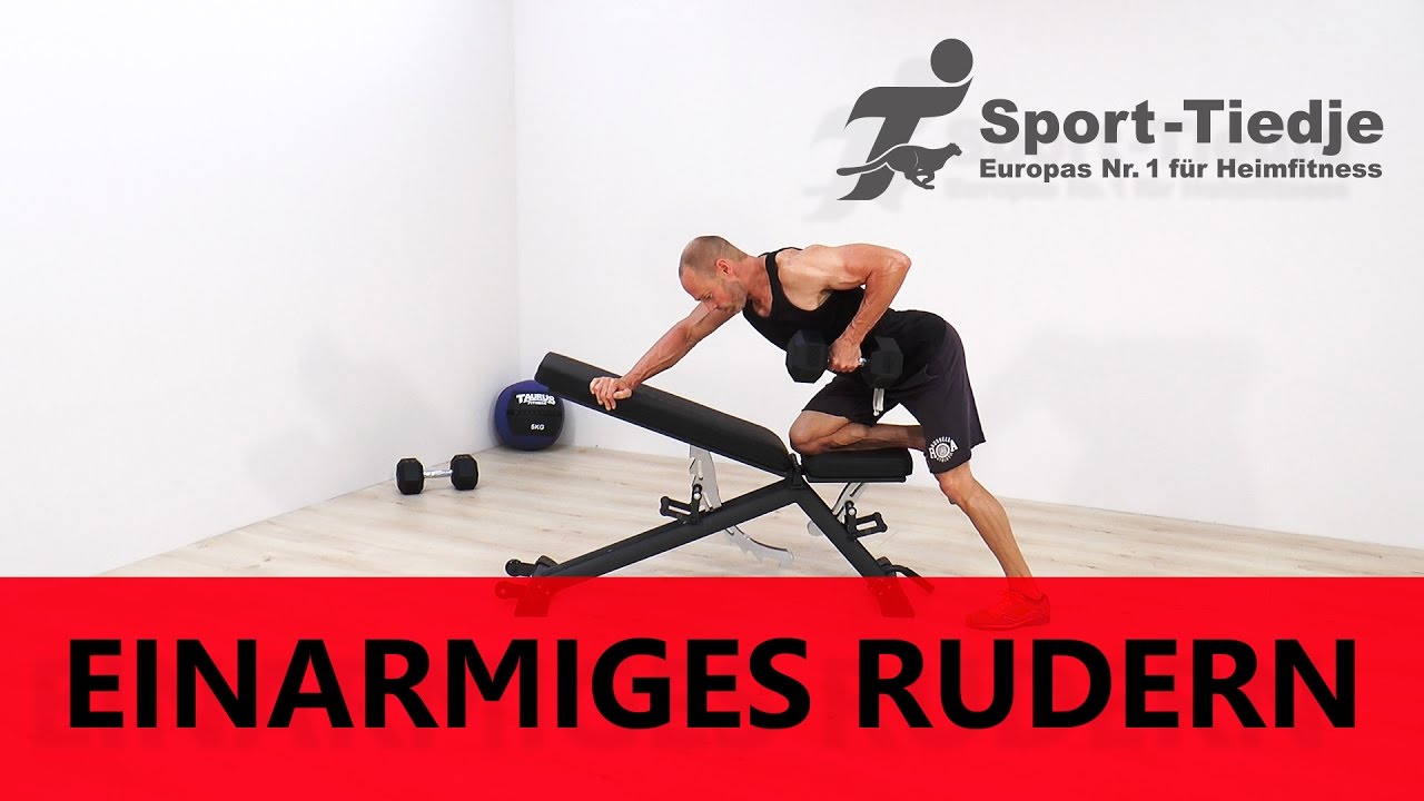 Einarmiges Rudern mit der Kurzhantel Ausführung richtige Technik und Übungsausführung YouTube