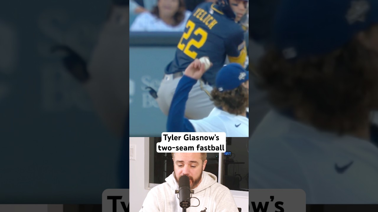 Tyler Glasnow blows a two-seam fastball by Christian Yelich