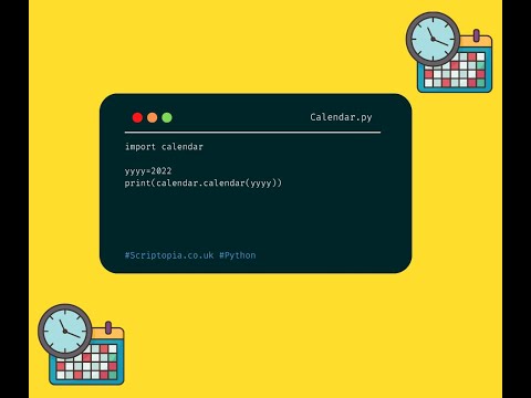 Python Calendar - Display calendar in Python