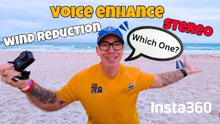 We tested all 3 audio modes on the Insta360 Ace Pro 2