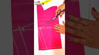 Perfect Blouse Sleeve Cutting for Beginners ✂️ Easy Armhole Marking & Stitching Tips#shorts