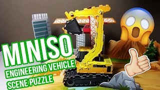 3D PUZZLE Miniso - Engineering Vehicle Scene Puzzle for Kids 3 years old and up