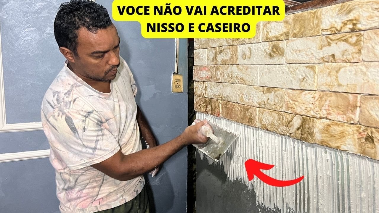 COMO FAZER UM TIJOLINHO MARMORIZADO CASEIRO RAPIDO FACIL  BARATO GASTEI 0,15 CENTAVOS  VAI SER FEBRE