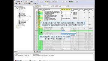 21: How to Save Parameters to Internal Drive Memory from SINAMICS STARTER