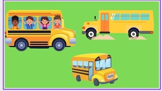 school bus moving animation on green screen