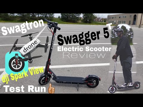 Swagtron Swagger 5 (Electric Scooter) Review / First Ride!!👍🏼dji Spark Drone Footage!!