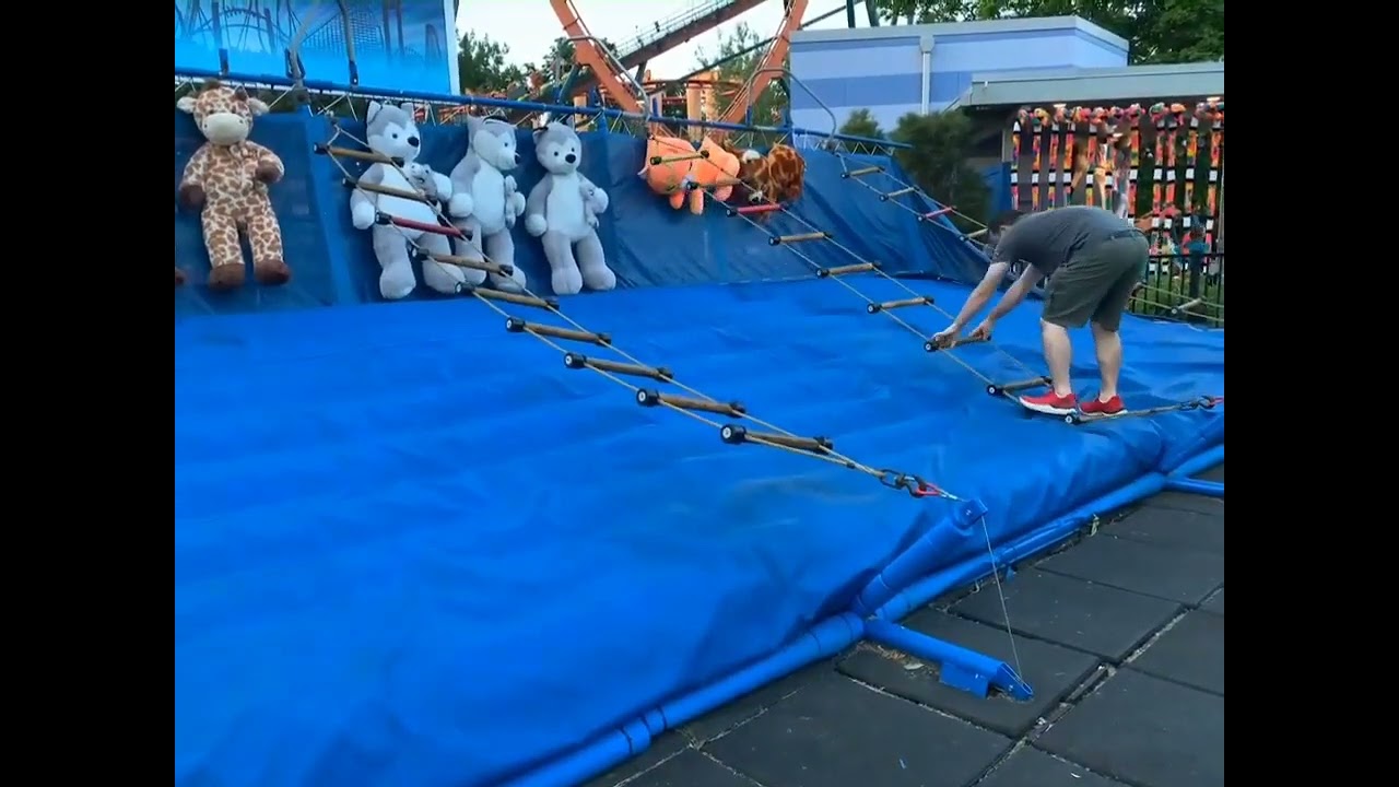 cedar point rope ladder climbing challenge game