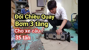Đổi chiều quay bơm thủy lực bánh răng 3 tầng - Thủy Lực Hay