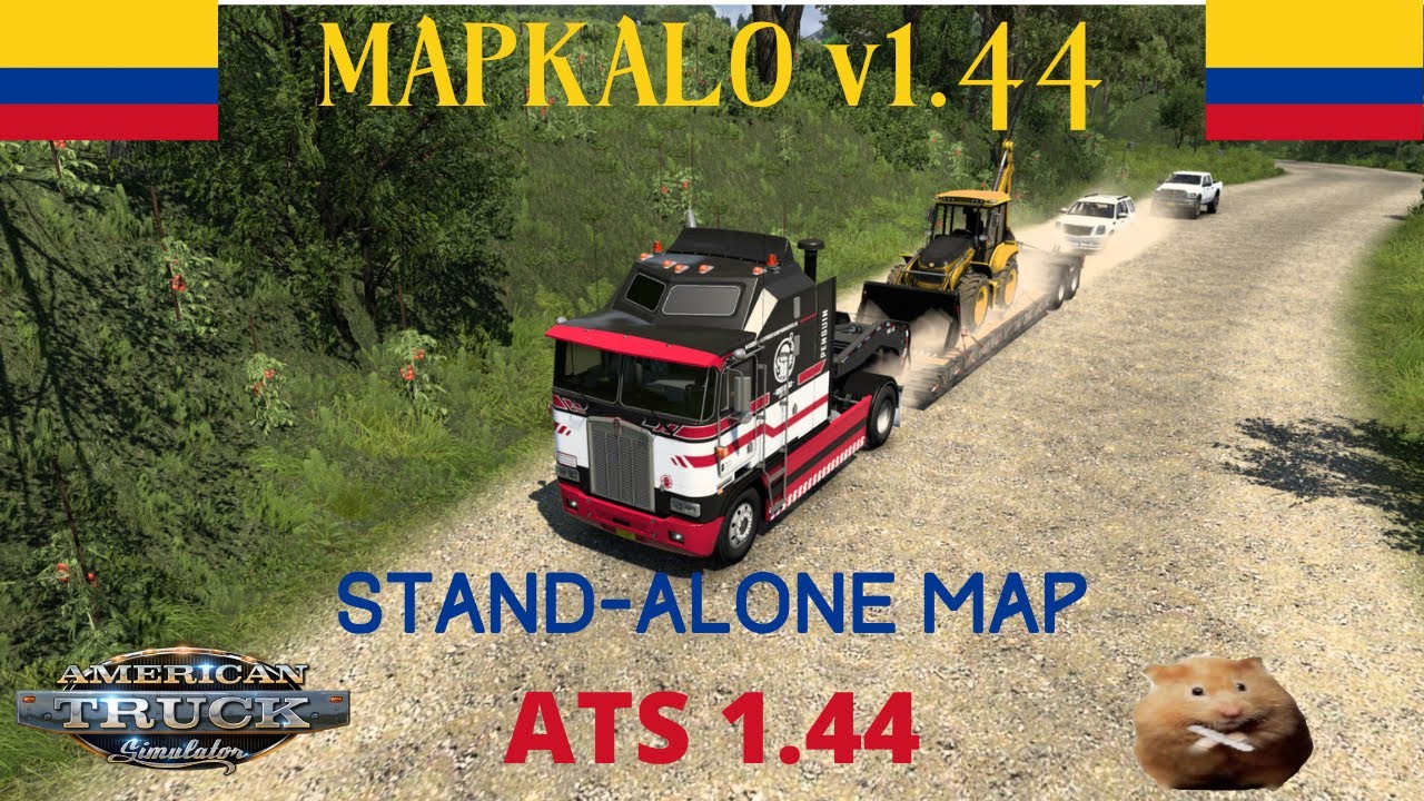 ATS 1.44 MAPKALO map of Colombia v1.44 Standalone Map. Long gravel roads, and difficult terrain!