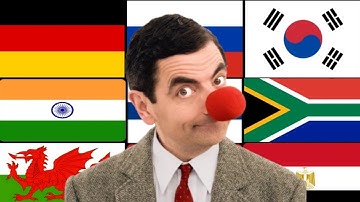 Mr bean in different languages meme