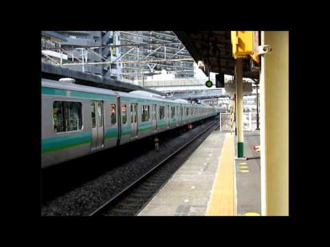 Ｅ653系フレッシュひたち松戸通過（電子警笛付き）＆Ｅ231系発車