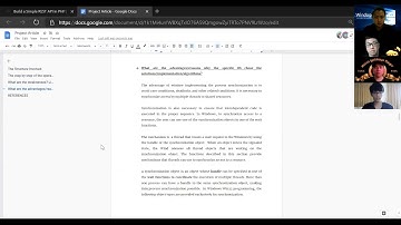 A201 STIK2044 KUMP B OPERATING SYSTEM (GROUP 9) - PROCESS SYNCHRONIZATION IN WINDOWS