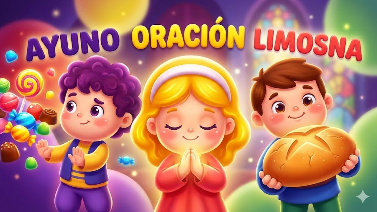 AYUNO, ORACIÓN y LIMOSNA 🍞🙏💰 (ANIMADO PARA NIÑOS) | PequeFe