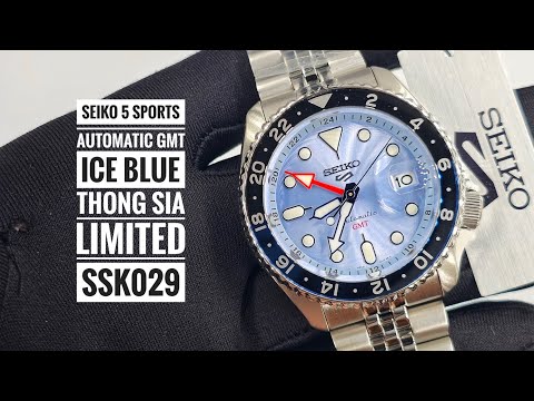 Seiko 5 Sports Automatic GMT Ice Blue Thong Sia Limited Edition
