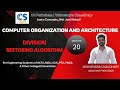 COA | Unit-2 | Lecture-20 | Restoring Division Algorithm | AKTU B.Tech Computer Science