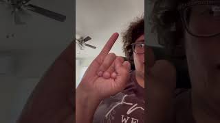 ASL manual alphabet on the right hand.