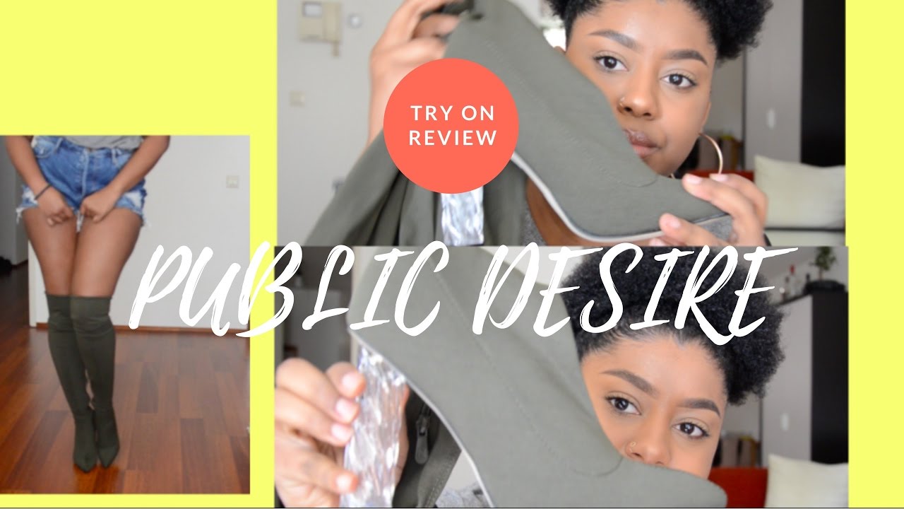 PUBLIC DESIRE THIGH HIGH BOOTS REVIEW : FIRST IMPRESSIONS / TRY ON