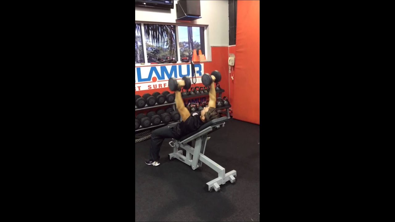 The Fitness Catalyst Personal Trainer Dumbbell Incline Bench Press