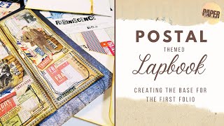 Starting A Postal Themed Lapbook Part 1 - The Base For Folio 1