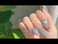 셀프 연장 후에 픽시네일 하는법 + 반사 글리터 젤네일 팁, 네일팁 붙이기 Extension Pixie Crystal Self Gel Nail