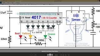 TRAFFIC LIGHT CONTROL PROJECT using multisim simulation