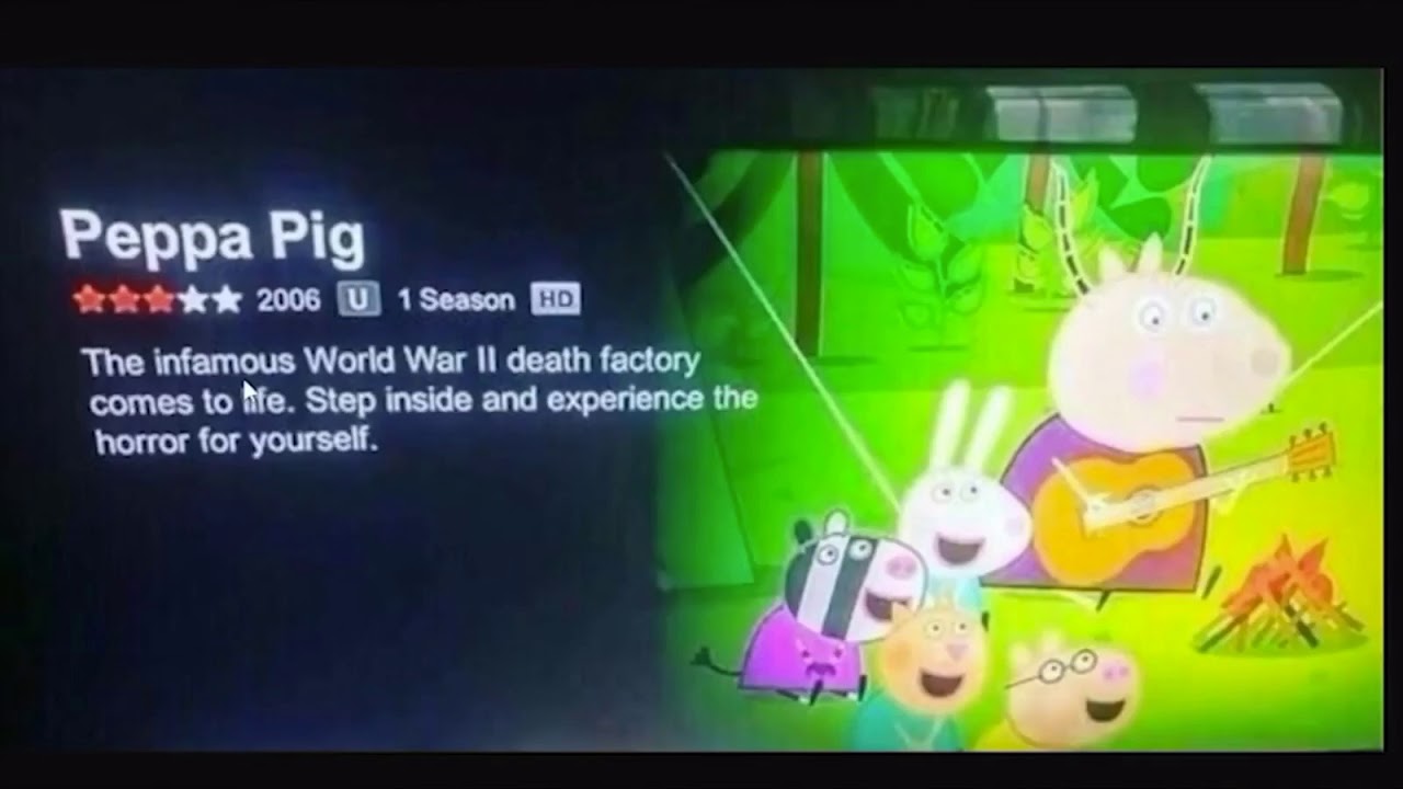 Peppa Pig on a 3 year olds Netflix YouTube