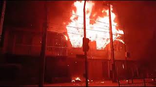 Gran incendio afectó a viviendas en la Comuna de Santiago