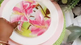The Floral Tablescape 21 All About the Greens and Pinks Arbor Month