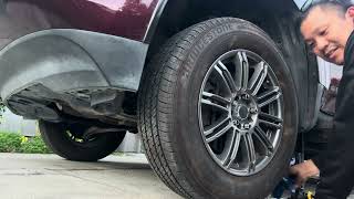 Changing 2014 Honda pilot broken wheel stud.