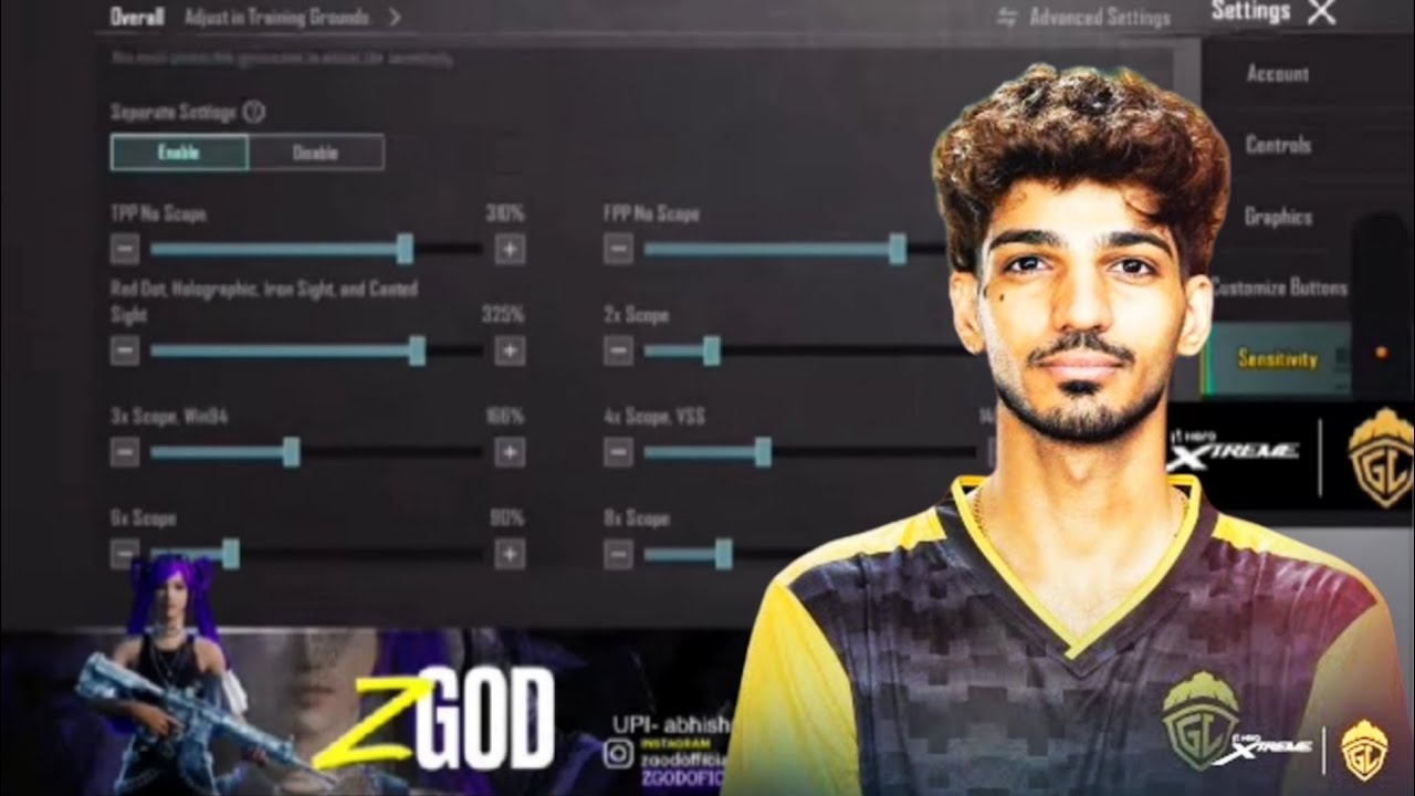 ZGOD NEW SENSITIVITY SETTINGS / 4.2 UPDATE ZGOD GAMING BGMI SENSITIVITY SETTINGS 2026