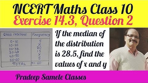 Ex 14.3 Q - 2, Class 10 Maths NCERT # If the median of the distribution is 28.5, find values x and y