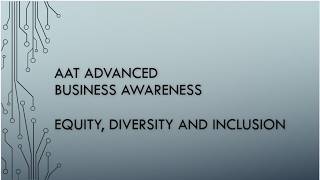 AAT AVBA : Equity, Diversity and Inclusion