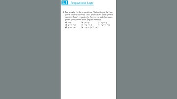 1.1 Propositional logic Q9 #maths  #discretemaths #logic #proposition #shorts #youtubeshorts #viral