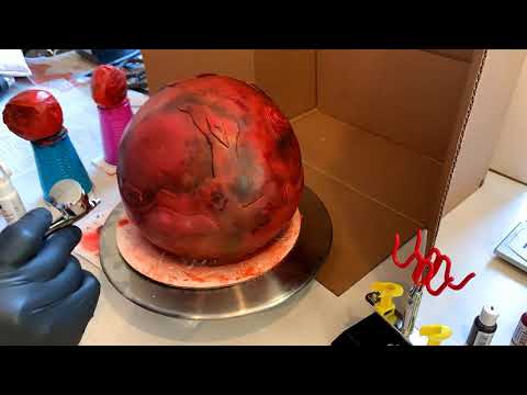 how-to-make-a-planet-cake-time-lapse---mars-birthday-cake