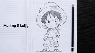 Cara Menggambar Monkey D. Luffy dari One Piece dengan Mudah | Step by Step untuk Pemula!