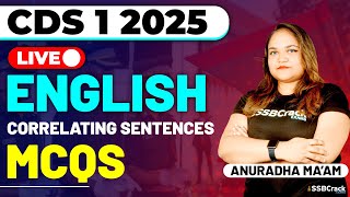 CDS 1 2025 Exam English Live - Correlating Sentences MCQ Class