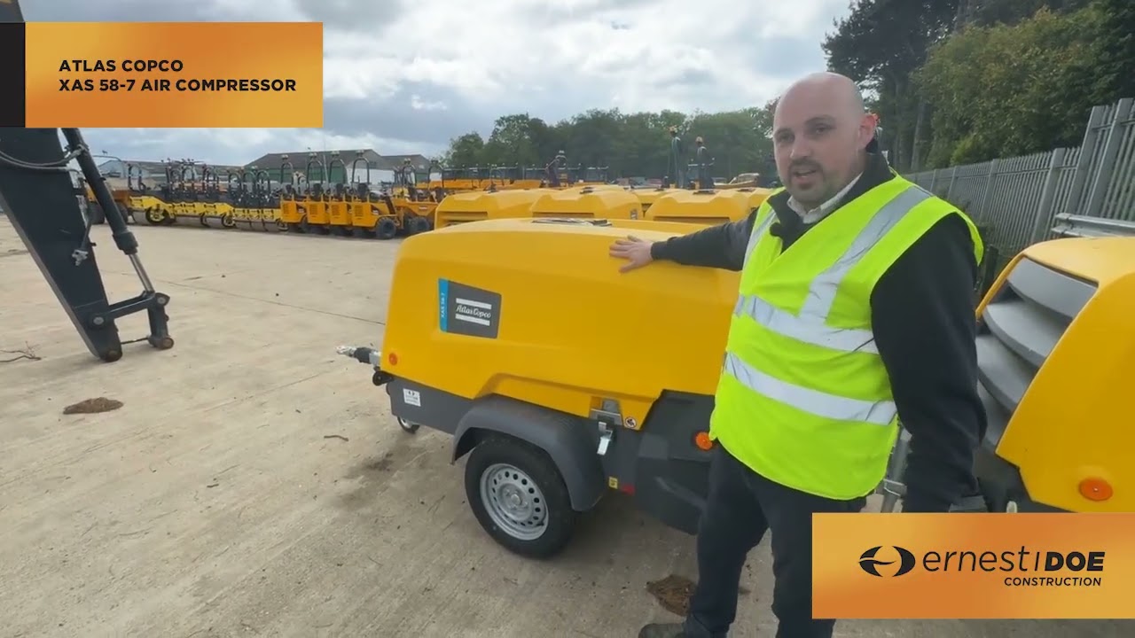 Atlas Copco XAS58 7 Air Compressor - YouTube