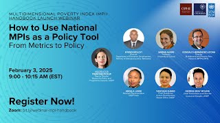 WEBINAR | How to Use National MPIs as a Policy Tool: From Metrics to Policy