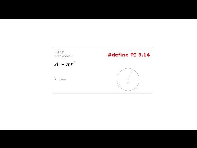 C Program To Find Area of Circle Using Macro Expansion C Program To Find Area Of Circle Using Macro Expansion