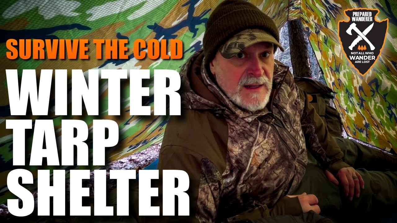 Cold Weather Tarp Camping | Testing My Winter Setup