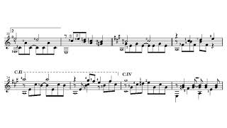 Alfonso Montes - Preludio de Adiós for Guitar (Score video) chords