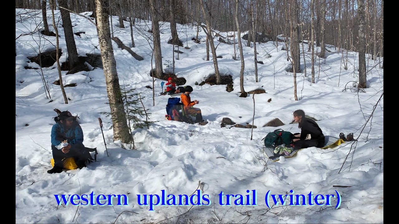 backpacking algonquin's western uplands trail (winter)