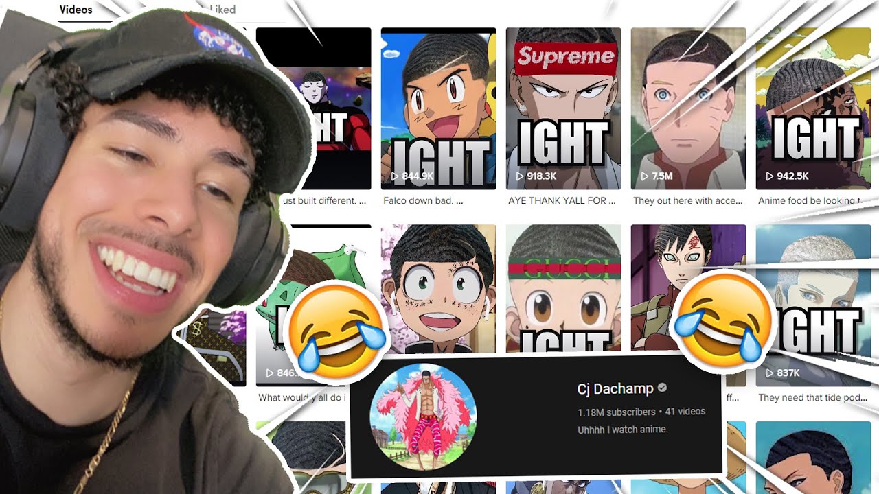 РЕАКЦИЯ НА TIKTOKS СИДЖЕЯ ДАШАМПА! У НЕГО САМЫЕ СМЕШНЫЕ АНИМЕ-ВИДЕО 😂🤣 (Постарайся не засмеяться)