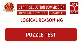 SSC GD || Verbal Reasoning - Puzzle Test || T-SAT