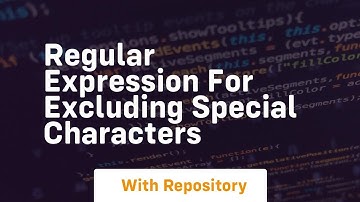 regular expression for excluding special characters